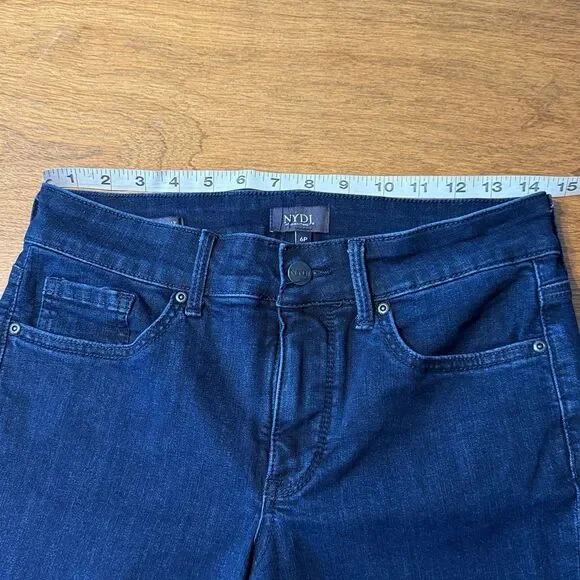 NYDJ Marilyn Dark Blue Straight Leg Jeans - Picture 8 of 13